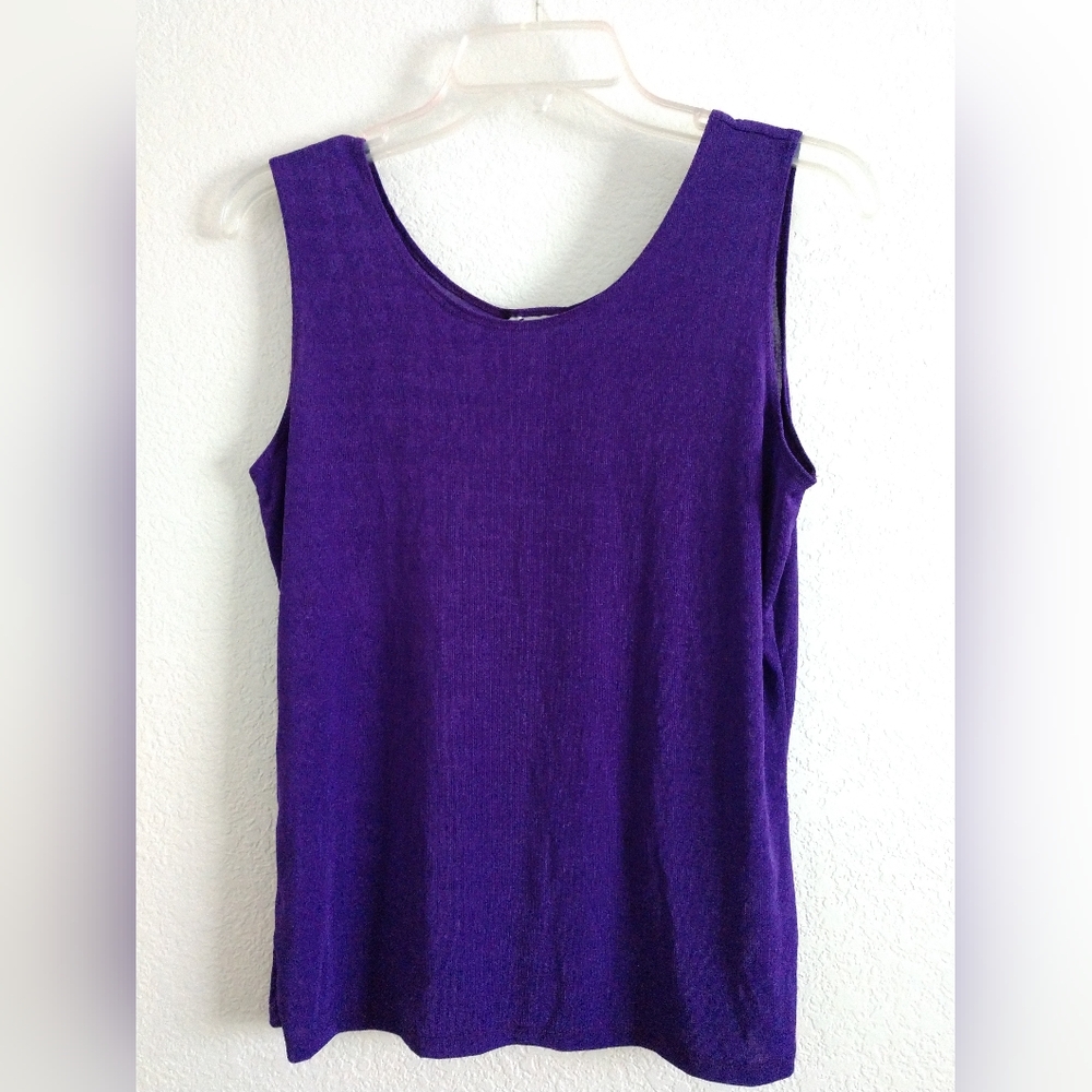 Lotus Travelers Knit Tank Top Purple Size Small Chest 32"